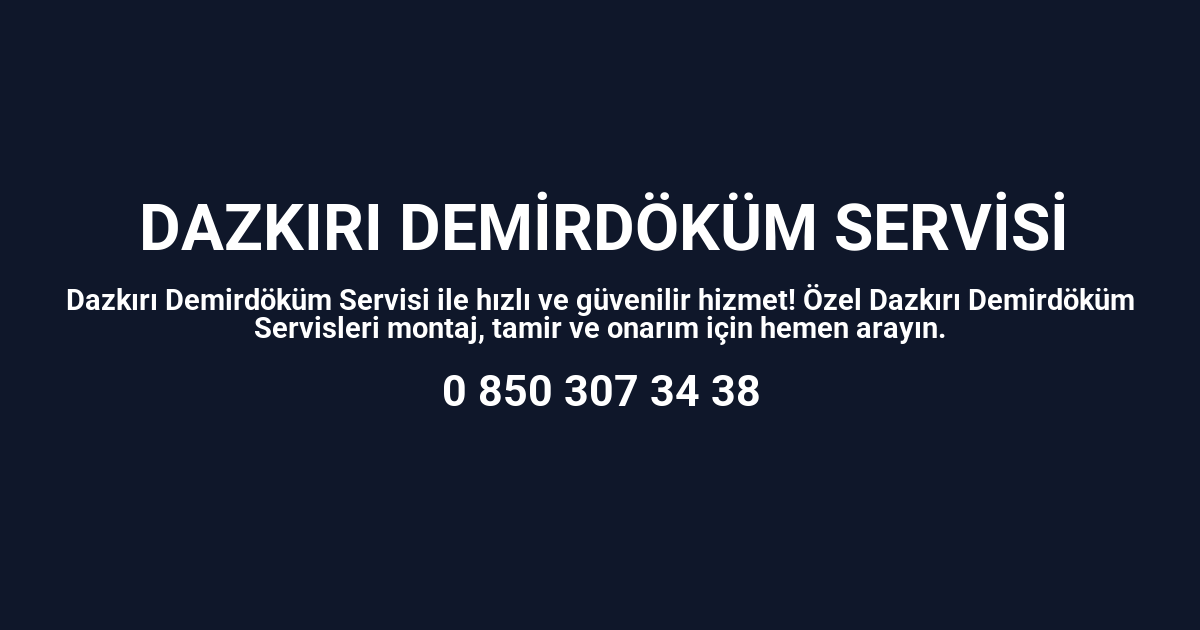 Dazkırı Demirdöküm Servisi